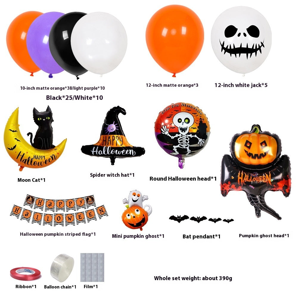 Halloween Hanging Flag Balloon Set Party Decoration Supplies