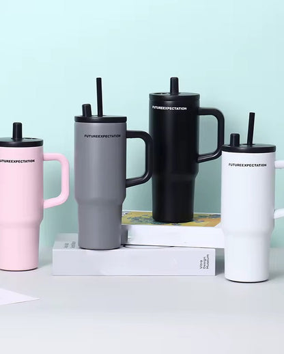 710ML Stainless Steel Tumbler with Straw & Handle – Premium Vacuum Insulated