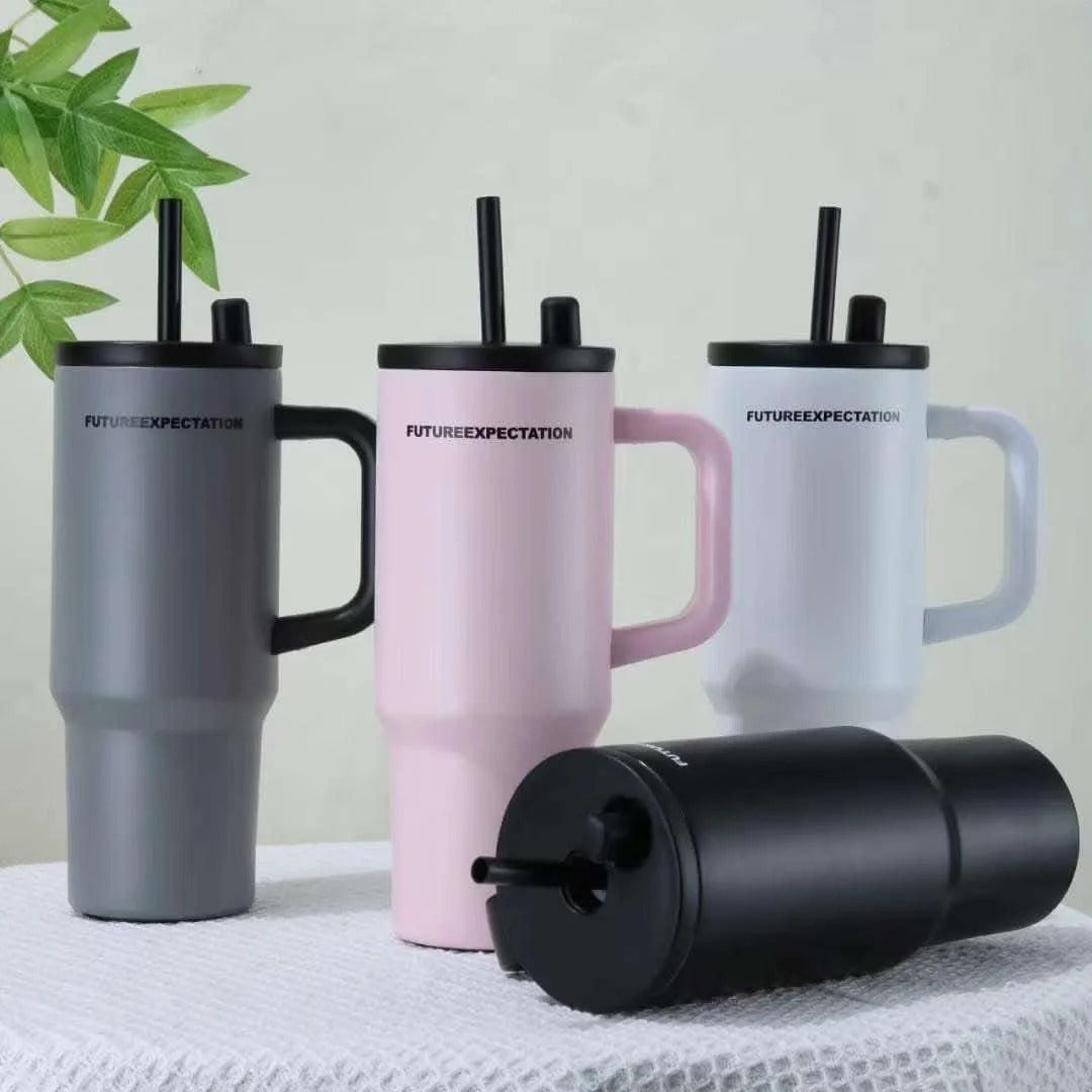 710ML Stainless Steel Tumbler with Straw & Handle – Premium Vacuum Insulated