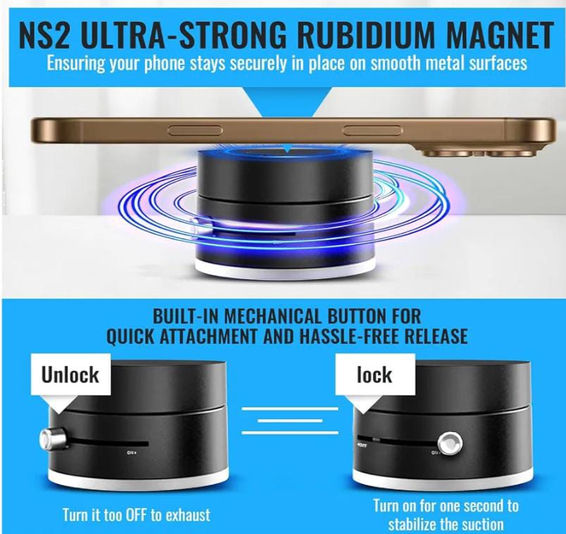 Premium Dual-Sided Magnetic Car & Home Phone Holder – Strong Suction, Universal Fit
