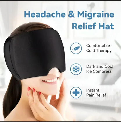 TheraRelief 360° Migraine & Headache Relief Ice Mask – Cooling Gel Head Wrap for Stress, Tension, Sinus & Eye Pain