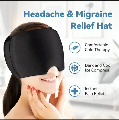 TheraRelief 360° Migraine & Headache Relief Ice Mask – Cooling Gel Head Wrap for Stress, Tension, Sinus & Eye Pain