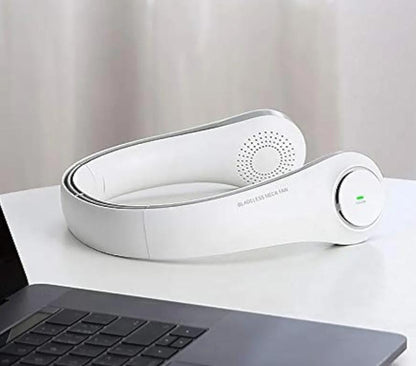 Bladeless Neck Fan – 360° Cooling, 3 Speeds, Portable & Rechargeable Hands-Free Fan