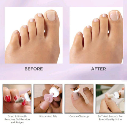 Flawless Nail Salon Trimmer – Rechargeable At-Home Nail Care Kit for Perfect Nails